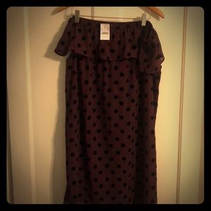 J. Crew Polka dot off the shoulder dress